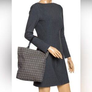 Fendi Zuccino tote bag! EUC! Navy and Grey monogram